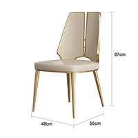Chaise de salle à manger moderne de luxe JP Chaises dorées élégantes avec pieds en acier inoxydable Meubles de maison Chaises de salle à manger