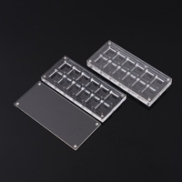 Palette d'ombres à paupières OEM 12 Pan personnalisable en acrylique transparent magnétique pour maquillage rechargeable boîte de peinture aquarelle Palette en plastique pour bricolage