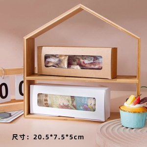 Boîte d'emballage rectangulaire pour pâtisserie, éclairs, beignets, mini-gâteaux, tartes, desserts, friandises, avec fenêtre transparente - Product Image 3