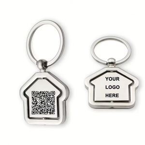 Llavero Metálico Personalizado con Código QR Impreso, Llavero con Código de Barras Bidimensional - Product Image 2
