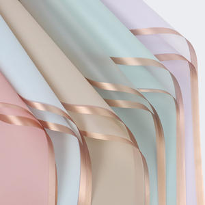 Marchio di design coreano Logo Bouquet di carta da imballaggio fiore plastica impermeabile fiorista fornisce regalo floreale per l'imballaggio - Product Image 1