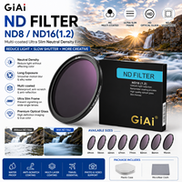Filtre d'objectif d'appareil photo ND8 ND16, multi-couches, ultra-fin, à densité neutre, en verre optique pour photographie DSLR et hybride 49-95mm