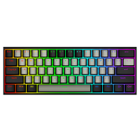 Clavier de jeu OEM RGB 61 touches en stock Clavier de jeu optique 60% coloré rétroéclairé Claviers de jeu mécaniques