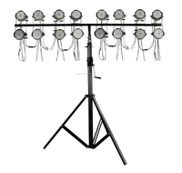 Équipement d'éclairage de scène professionnel support de treuil monocouche/double couche par support de lumière led 3M 4M avec trépied