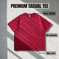Op maat gemaakte heren T-shirt van puur katoen, oversized, casual, zomer, ademend, basic