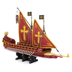Kits <span class=keywords><strong>de</strong></span> construction <span class=keywords><strong>de</strong></span> navires <span class=keywords><strong>de</strong></span> <span class=keywords><strong>guerre</strong></span> médiévaux Reobrix 66105, 3387 pièces, ensemble <span class=keywords><strong>de</strong></span> briques MOC, modèles créatifs, jouets en blocs pour adultes - Product Image 1