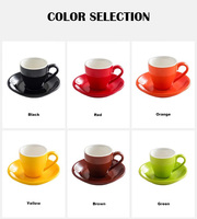Tasse à expresso/latte/thé en porcelaine classique de 270 ml avec glaçure écologique et couleur de logo personnalisable