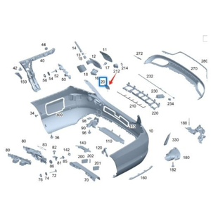 タイヤフックカバーリア車バンパートレーラーカバーOEM 205-885-0224 205 885 0224 2058850224メルセデスW205 Cクラス15-18用 - Product Image 6