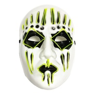 Masque Lumineux LED en PVC à Nœuds Vivants, Fourniture d'Usine, pour Pâques, Halloween, Costume d'Horreur, Scène, Ambiance de Carnaval