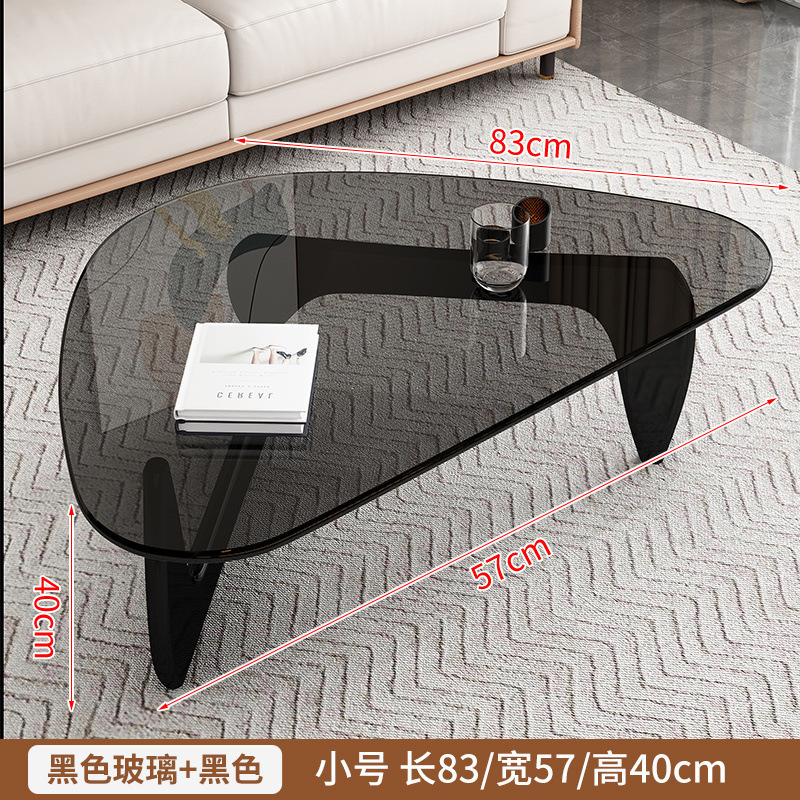 Verre noir, pieds en chêne noir