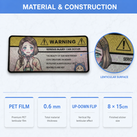 Pegatina 3D Lenticular de Anime con Efecto de Movimiento para Coche, Calcomanía de Personaje de Anime para Ventana de Vehículo y Parachoques
