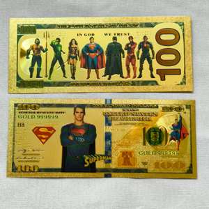 Superhelden DC Films Gouden Folie Bankbiljet voor Herdenkingscollectie Cadeau - Product Image 3