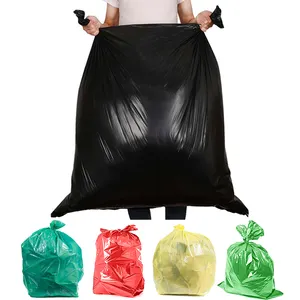 China manufacturers 30 gallon big flat top polyethylene blue black pe plastic trash garbage bags