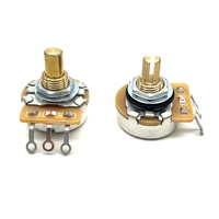 Potentiomètre rotatif de tonalité de Volume pour pièces de guitare, Pots en laiton longueur d'arbre B250K B500K