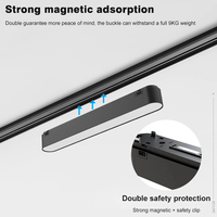 EDGEARC éclairage sur rail commercial en aluminium système intelligent d'éclairage sur rail magnétique ultra-mince à LED blanche monté en surface