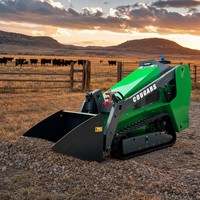 Mini-chargeuse sur pneus Cougars CG1050 25HP avec moteur diesel Kubota CE EPA et trancheuse avec accessoires pour la construction en arrière-cour