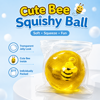 Jouet Squishy Maltose Abeille, Jouet Anti-Stress Doux à Presser