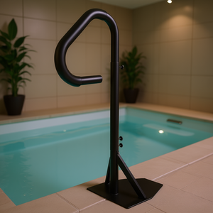 Rampe de spa réglable en hauteur (48-63 pouces) et rotative à 360° en aluminium pour spa intérieur, capacité de 600 lb - Product Image 2