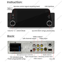 Mekede OD L4 L5 Image inversée SWC sans fil/filaire de 5 pouces pour universel avec fonction BT Résolution 1280*720 Système Car-play Wince