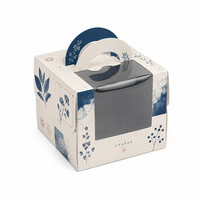 Personalisierte Logo-Geburtstagsverpackung Kuchenbox Karton Cupcake-Gebäck-Bäckerei-Kuchenpapierbox-Verpackung mit Griff und Fenster