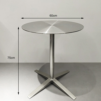 Meubles de Restaurant Style industriel, Table à manger pour 2 sièges en acier inoxydable, pour Bar et café, prêt à transporter, nouveau,