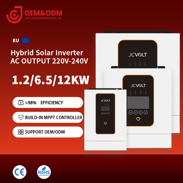 2026 OEM 1.2kW Wholesale Smart Main Board Single Phase LCD Display Hybrid Grid Solar Inverter