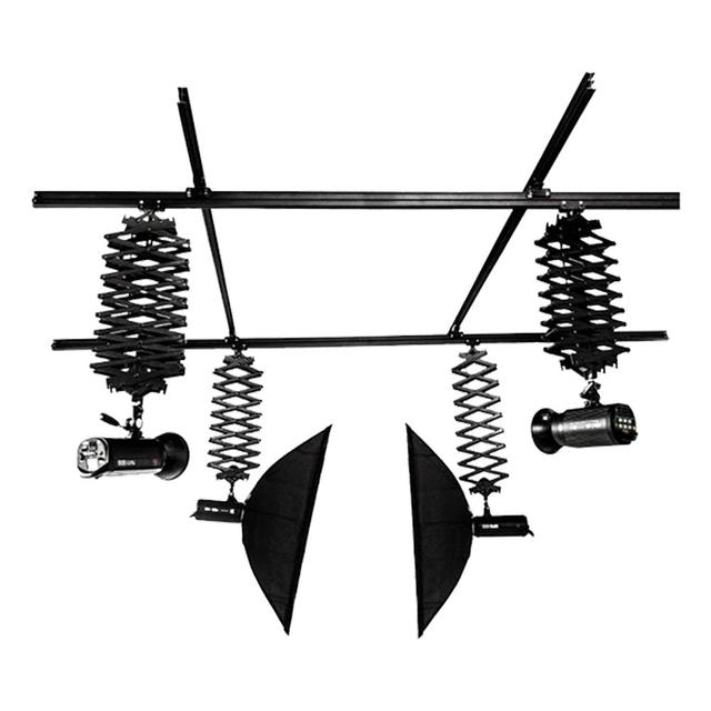 KAZHI 2/3/4m Ceiling Rail Photo Studio Pantograph Ceiling Light Rail Kit for Photography Studio Accessories Lighting Flash