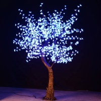 Arbre de cerisier artificiel lumineux LED étanche IP65 de 2,5 m pour la décoration extérieure de paysages et de rues, personnalisable en usine