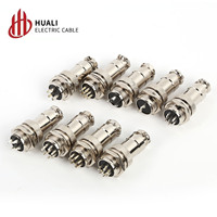 Adaptateur aviation et automobile GX16, connecteur mâle 3-10 broches avec cuivre pur et placage argent, modèle GX16-2
