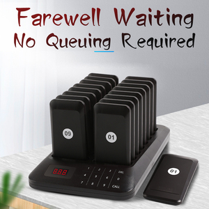 Wireless Guest <strong>Customer</strong> Queue Paging Buzzer Beeper Restaurant Pager <strong>System</strong> for Food Court Food Hall <strong>Cafe</strong> Church Clinic - Product Image 4