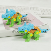 Jouets de construction en plastique à assembler soi-même, modèle dinosaure démontable, blocs de construction combinables, jouets à visser et à lancer, vente en gros