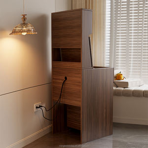 현대 럭셔리 여자 탈의실 LED 조명 화장대 거울 튼튼한 나무 패널 드레서 보관 기능 풍부한 디자인 nightstands - Product Image 4