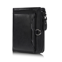 Porte-monnaie d'affaires pour hommes, très demandé, personnalisable, couleur unie, motif haut de gamme, fermeture éclair, portefeuille court, Billeteras Por Mayor