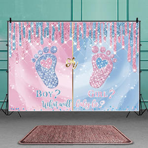 El nuevo ins niño o niña revela el material fotográfico secreto fondo de fotografía decoración de tela banner - Product Image 6