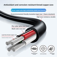 Kabel Daya UL2464 Standar Amerika, Tembaga Berlapis Timah, Berisolasi, 26 AWG 300V, Asal Cina untuk Peralatan Elektronik