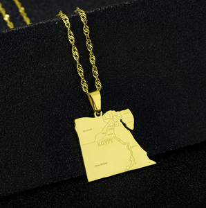 Collier Pendentif Géométrique en Acier Inoxydable Style Ethnique Mayotte <span class=keywords><strong>France</strong></span>, Nouvelle Collection, Vente en Gros, Chaîne de Clavicule, Accessoire de Mode - Product Image 5