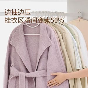 Clothing Organizer Hanging <b>Foldable</b> Multi Functional Large Capacity Coat Storage <b>Bag</b> For Wardrobe Milk Apricot Pink - Product Image 2