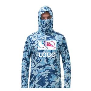 在庫ありOem長袖Upf50日焼け止めフィッシングパーカーフェイスマスク付きファッショナブルで滑らかな速乾性フィッシングジャージー - Product Image 2