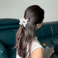 Koreanische Blumen-Sonnenblumen-Lilien-Kirschblüten-Acetat-Haarklammer, frische, süße Premium-Haarklammer, Haar-Accessoires im Großhandel