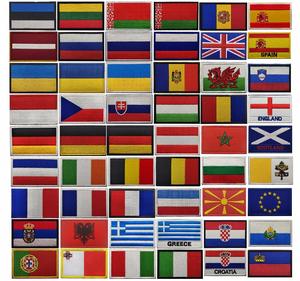Custom Embroidered Country Flag Iron On <b>Patches</b> Australia USA Israel India Union National Flag Fabric Badge Decorative <b>Applique</b> - Product Image 1