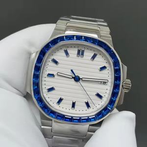 Montres mécaniques automatiques en acier inoxydable de haute qualité pour femmes, série 5711, mouvement 9015, cadran à aiguilles de 35,2 mm, montre sertie de diamants - Product Image 4