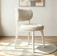 Chaise de salle à manger nordique en bois massif, design moderne et minimaliste, dossier de créateur, chaise de restaurant de luxe léger, chaise en coton et lin