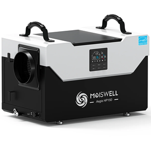 เครื่องลดความชื้นในอากาศ Moiswell Aegis HP150 ขนาด 155 ไพนต์ 73 ลิตร พร้อมปั๊ม 253 CFM ระบบสตาร์ทอัตโนมัติ เหมาะสำหรับพื้นที่แคบๆ เช่น ห้องคลังสินค้า ระบบระบายน้ำต่อเนื่อง สำหรับใช้งานเชิงพาณิชย์ - Product Image 1