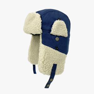 للبيع بالجملة قبعة طيار شتوية كلاسيكية إكسسوارات ملابس محبوكة من الفرو قلاب للأذن قبعة طيار صياد - Product Image 5