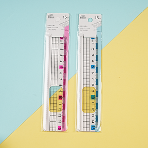 Regla de borde recto de plástico de 15cm y 20cm para manualidades y uso de estudiantes - Product Image 4