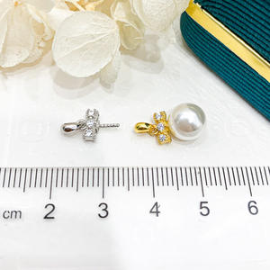 Colgante de Plata S925 para DIY, Accesorio para Cuentas Redondas de 8-12mm y Base Vacía para Collar con Lazo, Colgante 30889 para Collar de Perlas - Product Image 2