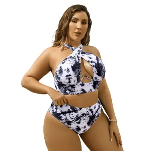 Biquíni sexy estampado com gola cruzada, roupa de banho Priyamani com zíper amarelo, ideal para mulheres, ideal para mulheres, ideal para mulheres e bebês, mais vendido