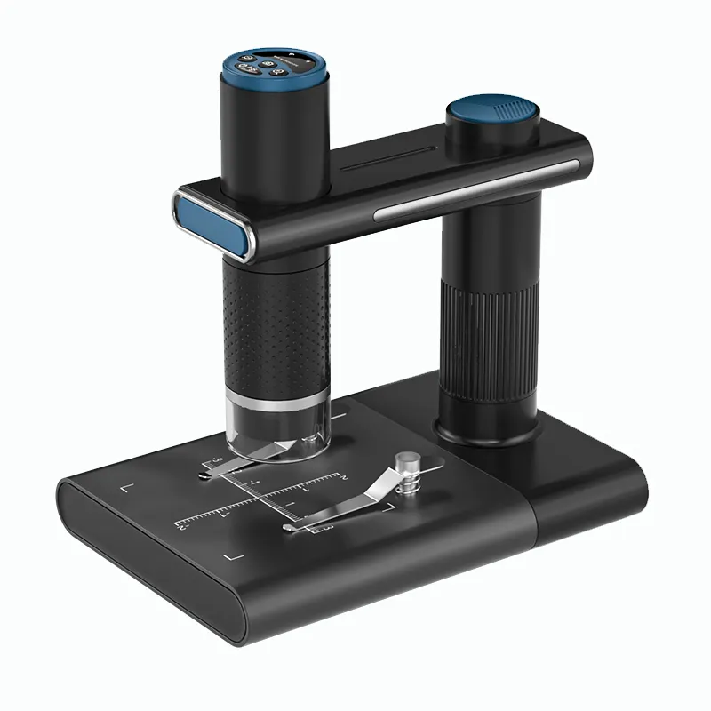 Microscope numérique professionnel portable pour téléphone portable Microscope électronique 8 Led avec support