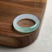 Kualitas Terbaik Icy Jade cincin hijau bunga batu alam mode cincin jenis a Icy-Quality penyembuhan giok cincin untuk wanita