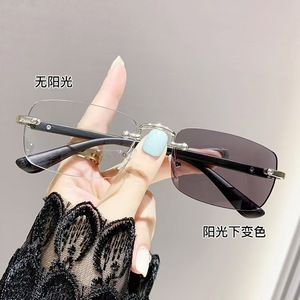 Gafas de Presbicia con Patrón de Madera y Cambio de Color para Hombre, Estilo Europeo y Americano, Portátiles, Modernas y de Alta Definición - Product Image 2
